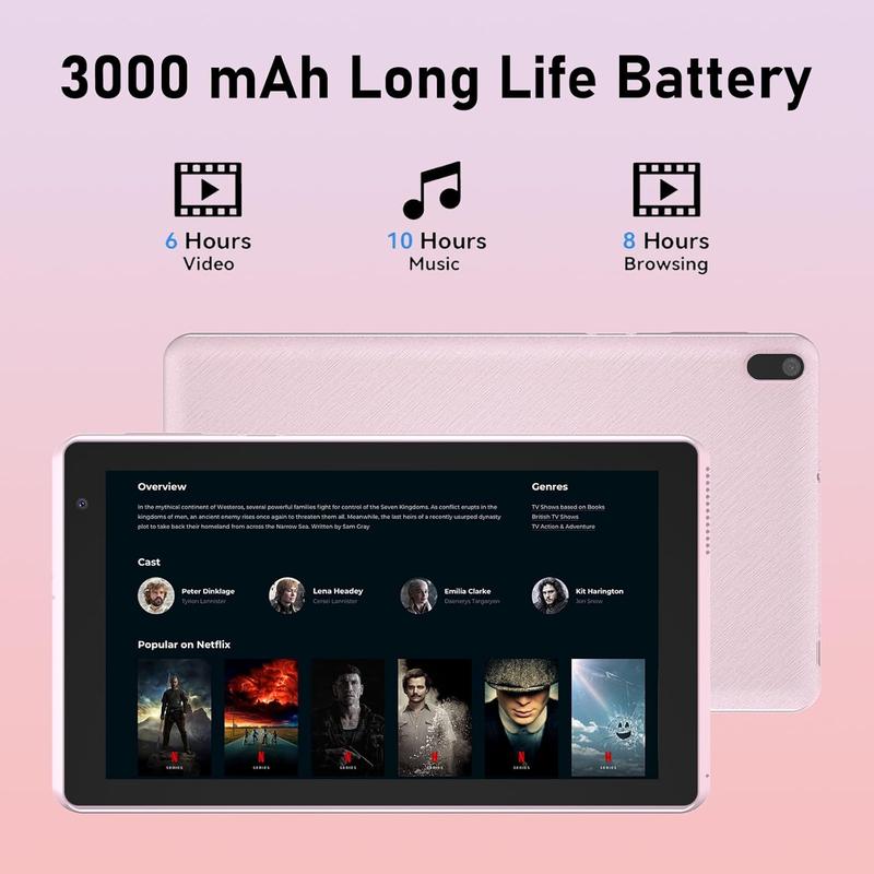 2024 Android 12 Tablet, 7 inch Tablet, 4GB RAM+32GB ROM  512GB Expandable Tablet PC,1.6Ghz Quad-core Processor Computer Tablet, 1024*600 IPS Touch Screen, 5MP Dual Camera, WiFi, ,  Tablet