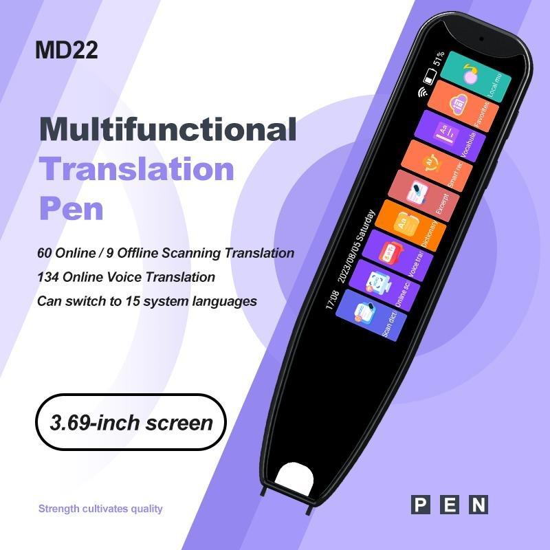 Christmas Gift, Upgraded screen,Translation Pen with Wifi,Versatile Translation Quick Check, Professional Translation Comparable To Professional Level 8 Translation Pen,134 Languages Two-way Intercom, Online Scanning Supports 60 Languages,large screen