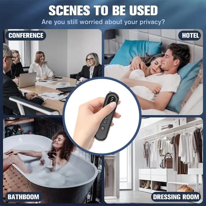 Hidden Camera Detector, Hidden Camera Detector with LED Light, GPs Tracker Dete. with 5 Sensitivity Levels, Suitable for Office, Hotel, Travel, GPS Tracker for Car SimProfessional Hidden Camera Detector Adjustable Device Security