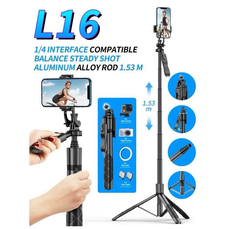 Universal Extendable Selfie Stick Tripod Integrated w  Wireless Remote Control,1 Piece Foldable Adjustable  Plastic Tripod Stand. Compatible w  Cellphones for Selfie Video Recording Photo Live Stream Vlog Smartphone Accessories Lights