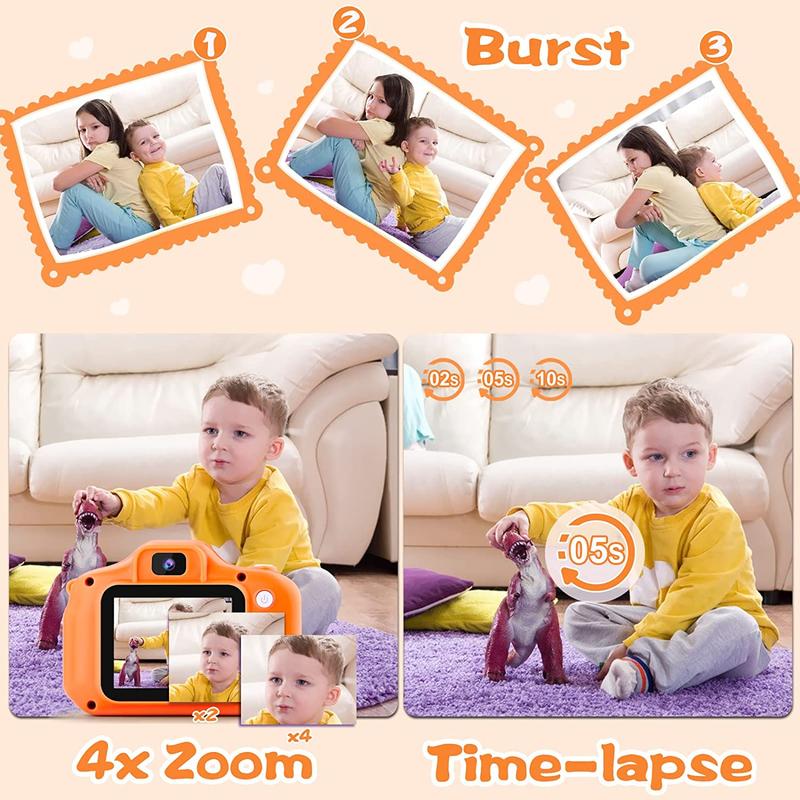 Dual Selfie Kids Camera - Mini Video Recorder for Boys and Girls PROGRACE