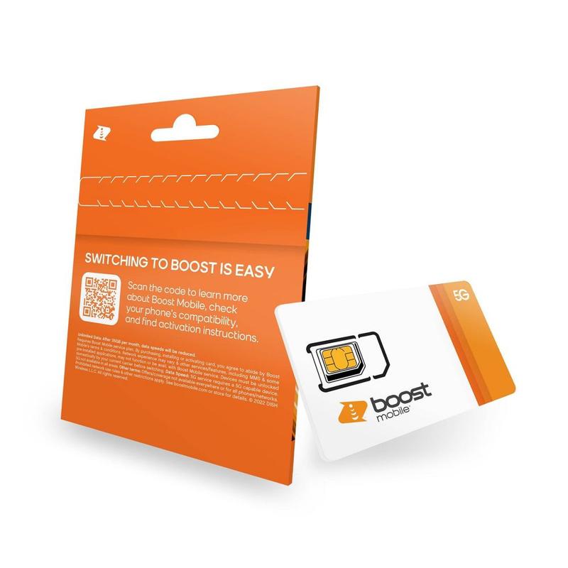 Boost Mobile Preloaded SIM Card Unlimited Data 3 Month