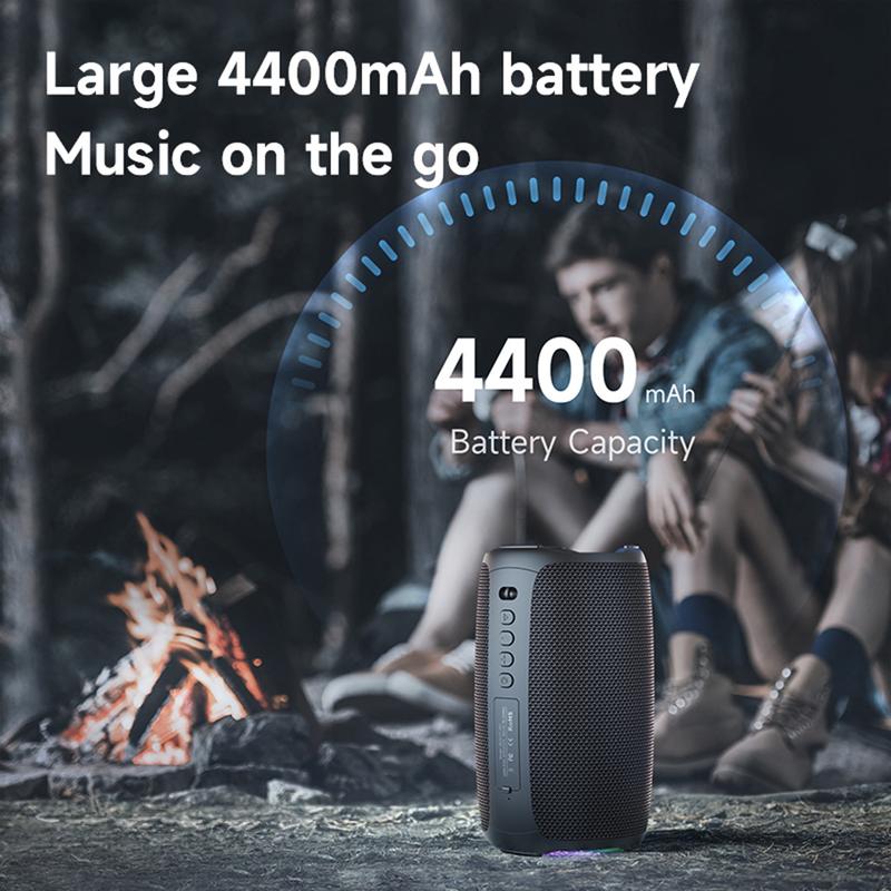 ZEALOT S61 20W Wireless Speaker (Without Microphone), Support Wired Microphone, Outdoor Portable Subwoofer Speaker, Wireless Speaker, Dual Pairing, 3600mAh Battery, 12 Hours Playing Time Loud Stereo Sound, Bass Flood