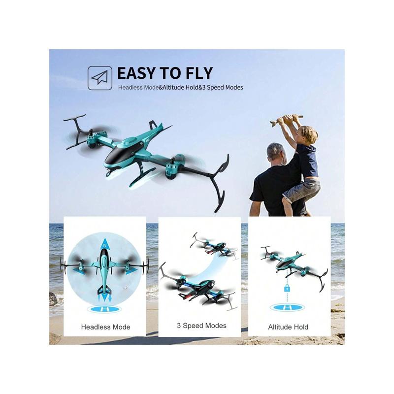 Tech Nova      4DRC 4DV10 Drone With 1080P HD Camera For Adults,Helicopte Mini Foldable RC Quadcopter WIFI FPV Live Video For Beginners,3D Flips, Gestures Selfie, Altitude Hold, One Key Start, 2 Batteries