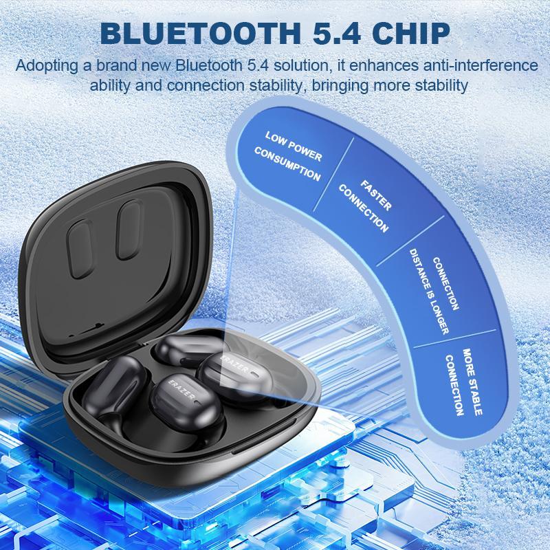 True Wireless Open Ear Earbuds Bluetooth 5.4, IPX5 Waterproof,35Hours Play time,OWS Headphones Immersive Premium Sound Long Distance Connection