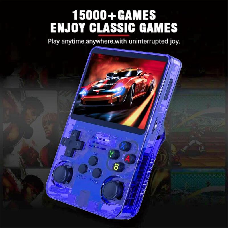 Game Console Mini Retro R36s Portable Handheld | Supports 15,000+ Games | OS Terbaru | Sistem Linux Open Source dengan Layar IPS 3,5 Inci | Perangkat Gaming dan Hiburan Portabel | Termasuk 64GB TF Card (64GB)