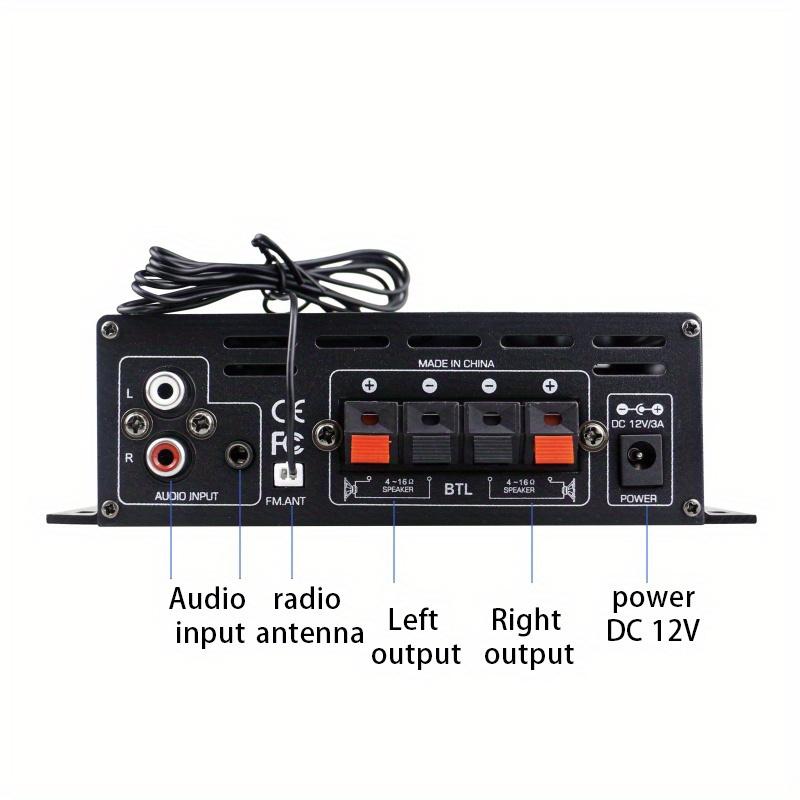 AK-390 Car Home Power Amplifier MP3 Home Audio Power Amplifier with MIC RCA USB SD FM HiFi Stereo Amplifiers amplifier