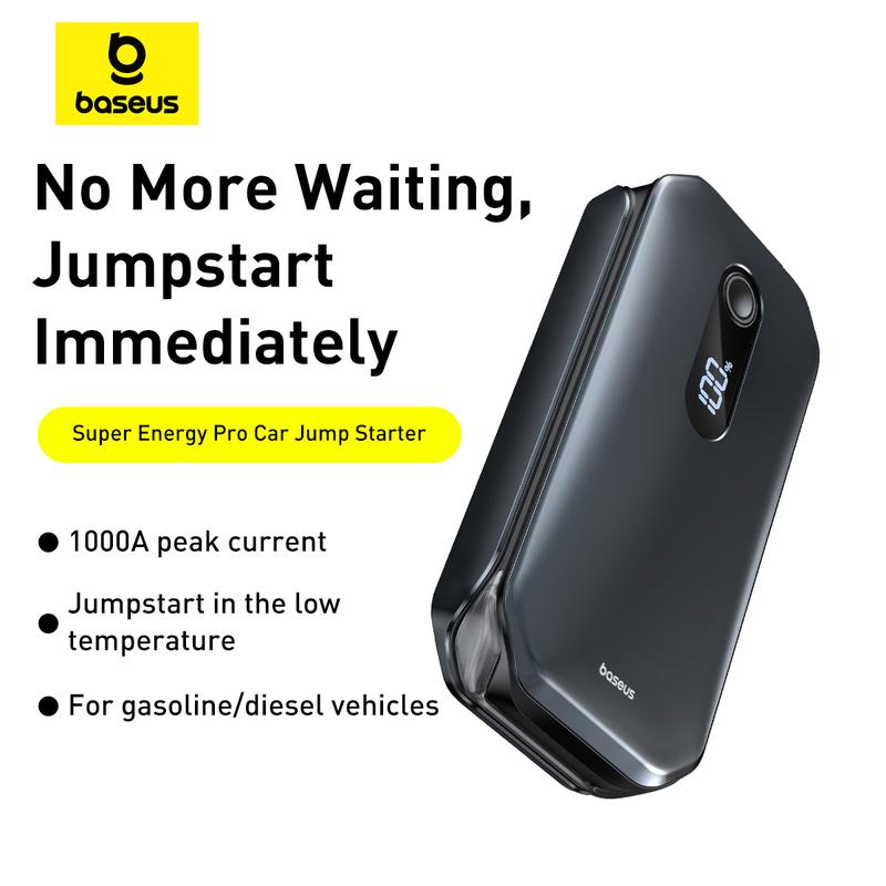 Baseus car battery Jump Starter portable jump power Battery 1000A xmas gift Phone Smartphone