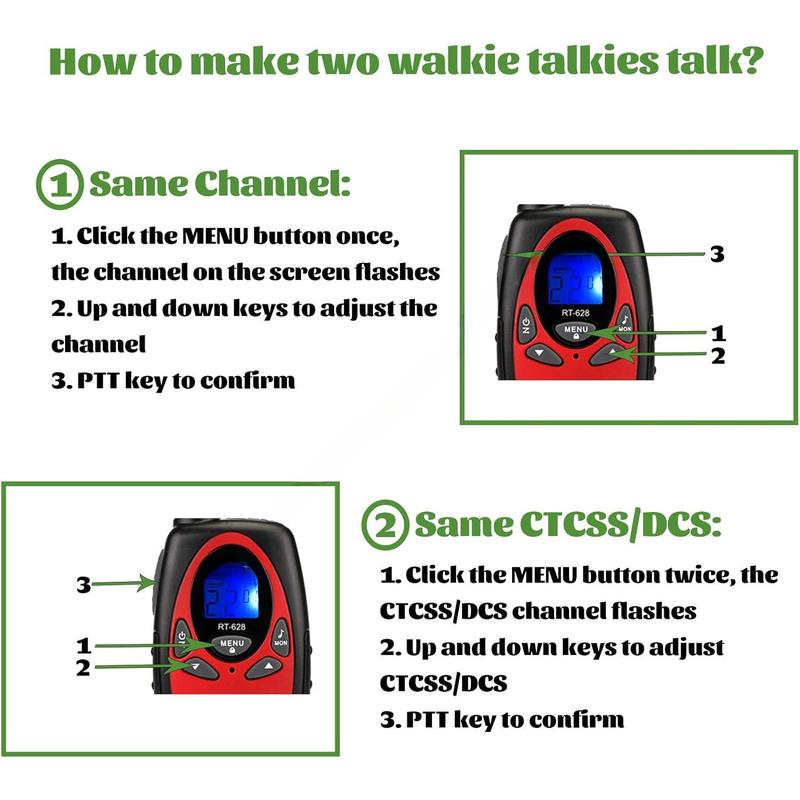 RT628 Walkie Talkies for Kids,Toys Gifts for 3-14 Years Old Boys Girls,Long Range 2 Way Radio 22CH VOX,Birthday Gift,Family Walkie Talkie for Camping Hiking Indoor Outdoor