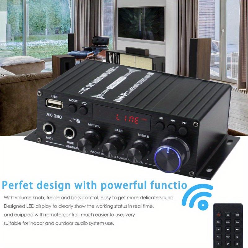 AK-390 Car Home Power Amplifier MP3 Home Audio Power Amplifier with MIC RCA USB SD FM HiFi Stereo Amplifiers amplifier