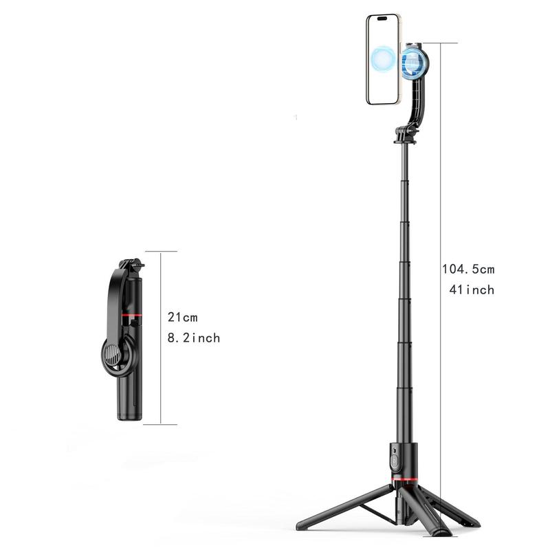 Portable Selfie Stick Tripod, 41.14-inch Phone Tripod with Remote Control, Adjustable Phone Holder for Video Recording & Vlog, Phone Accessories, Selfie Accessories