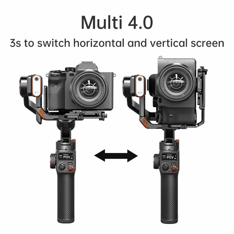 Hohem iSteady MT2 Kit Gimbal Stabilizer for Camera, 3-Axis Gimbal for Mirrorless Pocket Camera Action Camera Smartphone, AI Tracker w Fill Light, Camera Stabilizer for DSLR Camera Canon Nikon Sony