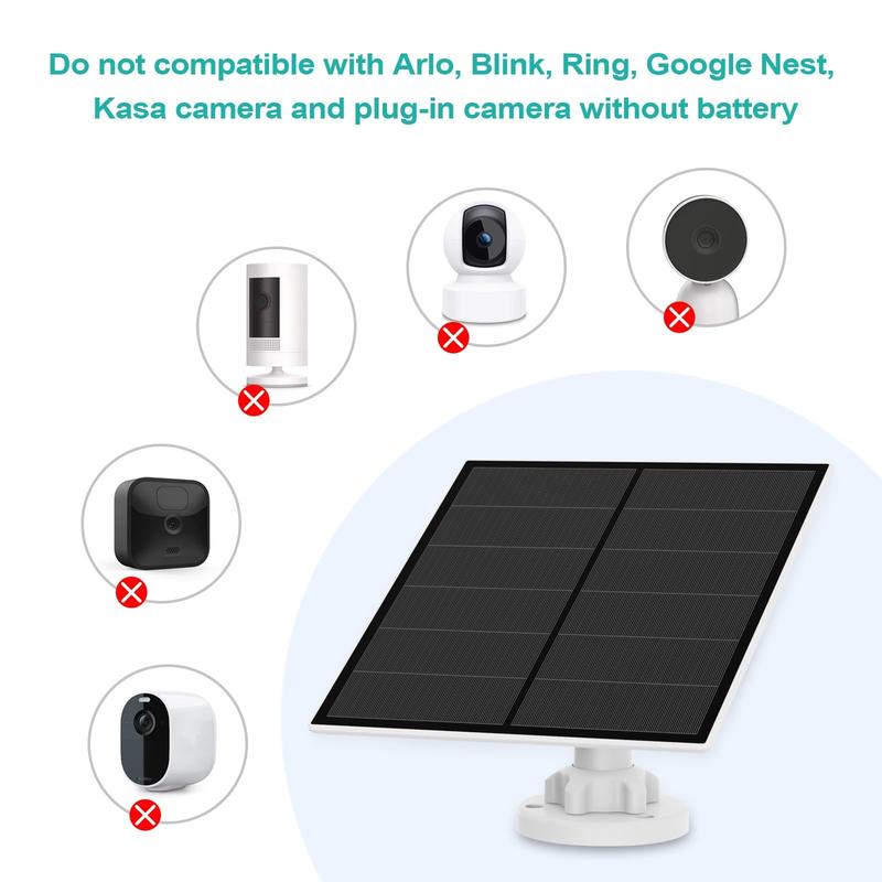 5W Solar Panel for Security Camera Outdoor IP65 Waterproof 360° Adjustable Bracket 5V USB Solar Panel Charger Compatible with Rechargeable Battery Powered Cam 9.8ft Cable 2 Pack USB or USB-C Port Fall Deals For You