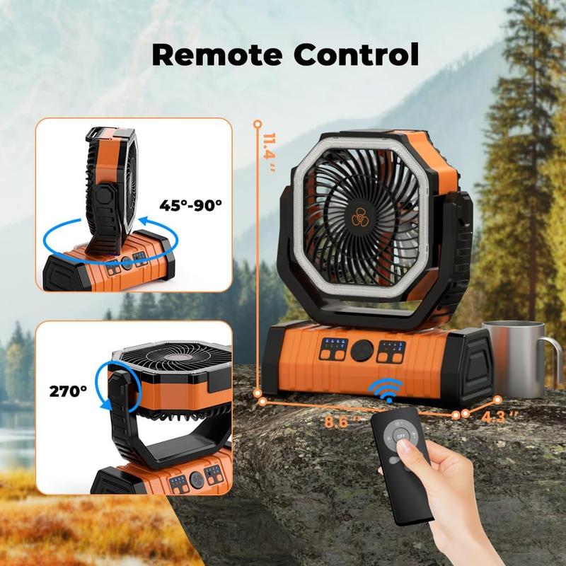 2-in-1 Portable Mobile Small USB Fan - Multifunctional Waist Mounted Fan - Suitable for Camping, Traveling, Farming & Cool Travel