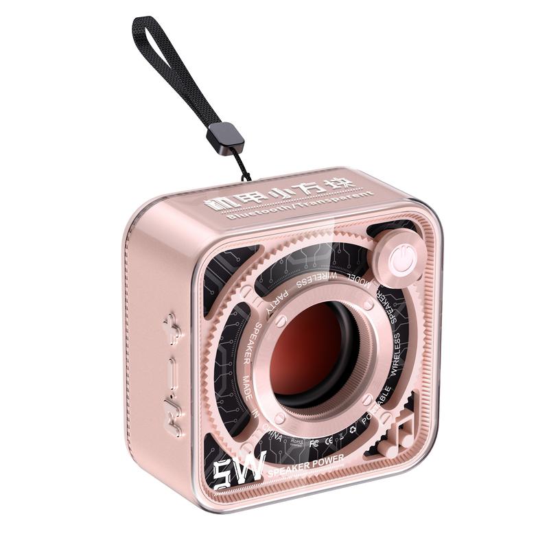 New 5W Transparent Mech Style Lock and Load Spray Wireless Bluetooth Speaker Card Outdoor Portable Subwoofer Mini Speaker