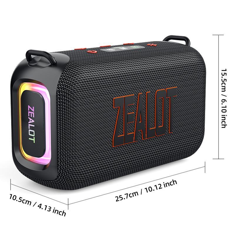 ZEALOT S85 Wireless Speaker, USB Rechargeable Bluetooth-compatible Speaker with Loud Audio, Waterproof Speaker for Outdoor, Party, Camping, Hiking