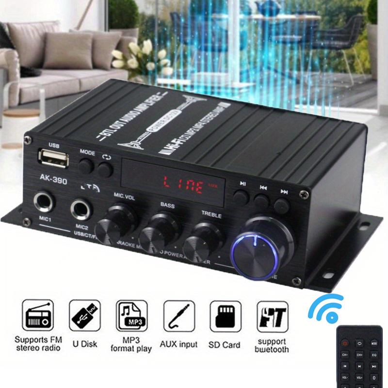 AK-390 Car Home Power Amplifier MP3 Home Audio Power Amplifier with MIC RCA USB SD FM HiFi Stereo Amplifiers amplifier