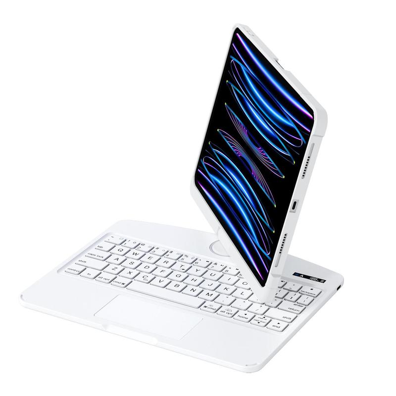 360 Swivel Magic Keyboard Case, 1 Count Wireless Keyboard with Smart Touchpad & Case, Smart Backlit & Pen Slot, for iPad Pro 11 12.9inch Air4 Air5 10.9inch iPad Pro, Keyboard for iPad, Office Accessories, Tablet Keyboard, Tech Gadgets, Digital Products