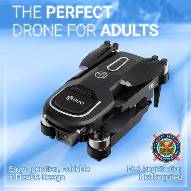 Contixo F16 RC Drone with 1080P Camera, Brushless Motor, 16 Min Flight, FPV, 360° Flips for Kids Adults Foldable dron Folding