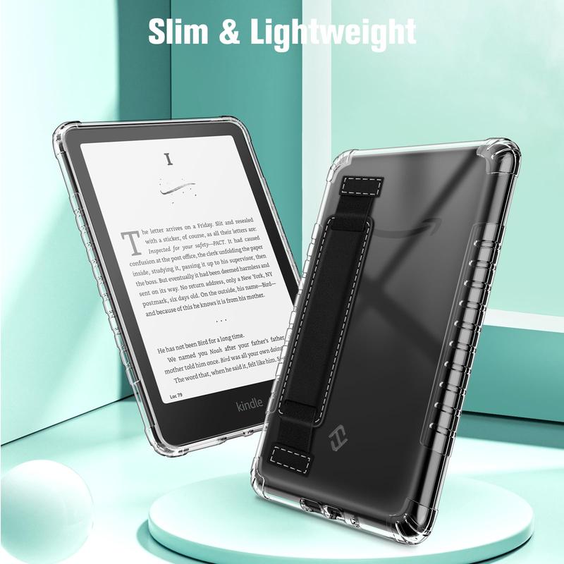 Fintie Clear Case with A Hand Strap for Kindle Colorsoft Kindle Paperwhite 7