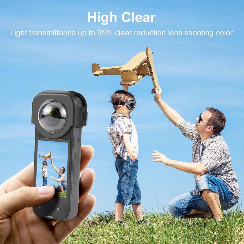 Snap-on Camera Lens Protective Cover, 360° Camera Protective Case, Snap-on Lens Guard, Camera Accessories for Insta360 X4