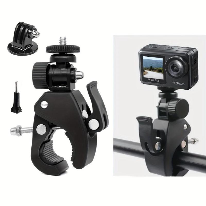 Motorcycle Bike Camera Mount, 360 Degree Rotatable Camera Mount, Camera Clip For GoPro Hero