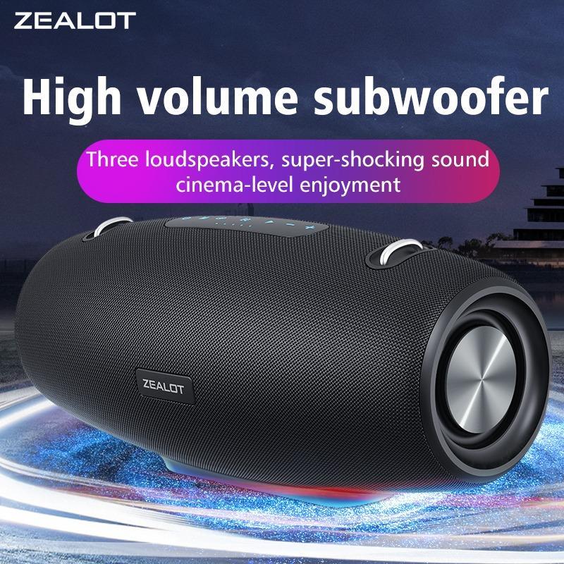 Portable Speaker, Waterproof IPX6 Outdoor Speaker with Shoulder Strap, Rechargeable Wireless Stereo Sound BT Speaker Subwoofer, Mini Subwoofers for Smartphone PC, Audio & Video Product, Desk Sound System, Back to School