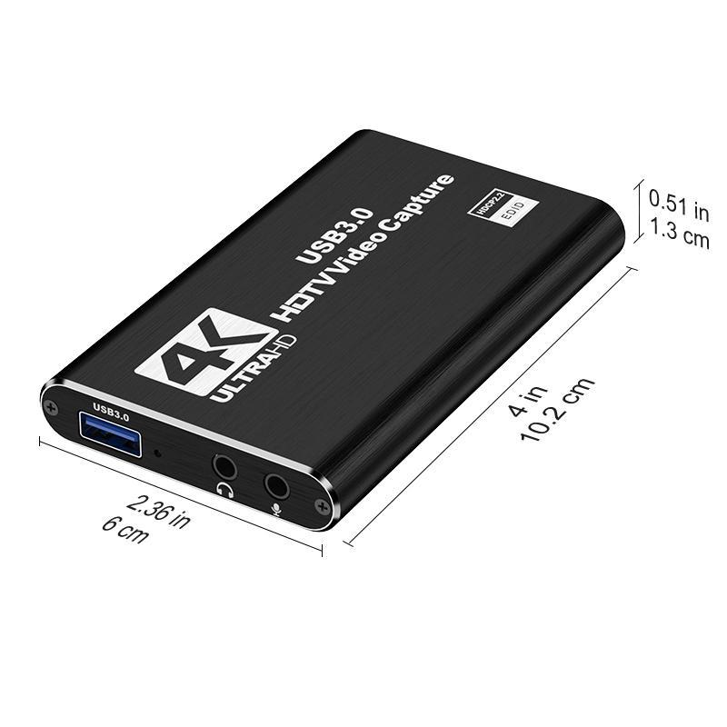 Summer HDMI To USB 3.0 Capture Card with Microphone, High Definition Video Recording Card for Game, USB 3.0 To HDMI Video Capture Card For Xbox, Computer, Laptop, VCR, DVD Player, Laptop, Camera, Audio & Video Accessories