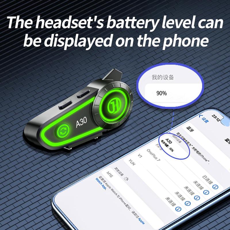 Motorcycle Bluetooth Headset, RGB Light Motorbike Helmet Speaker Long-Lasting Battery Wireless Headphone Waterproof Noise Cancellation, Motorcycle-Helmet-Wireless-Headset-Speaker Audio Charging bose ultra open earbuds Port Electronic Chargeable