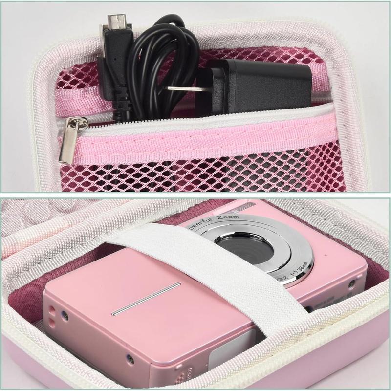 Digital Camera Case Compatible with Yifecial for EROOLU for VAHOIALD for Kaisoon for Kodak Pixpro for  PowerShot ELPH 180 190  for  DSCW800 DSCW830 Digital Cameras for Travel (Pink)