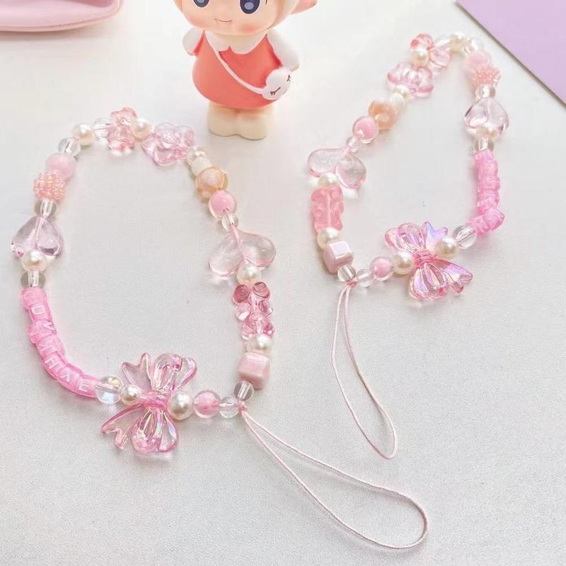 Cute Bowknot Design Phone Chain, Creative Phone Lanyard, Fashion Phone Charm for Women & Girls, Phone Accessories for Daily Use