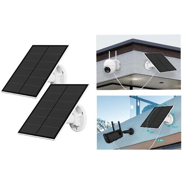 5W Solar Panel for Security Camera Outdoor IP65 Waterproof 360° Adjustable Bracket 5V USB Solar Panel Charger Compatible with Rechargeable Battery Powered Cam 9.8ft Cable 2 Pack USB or USB-C Port Fall Deals For You