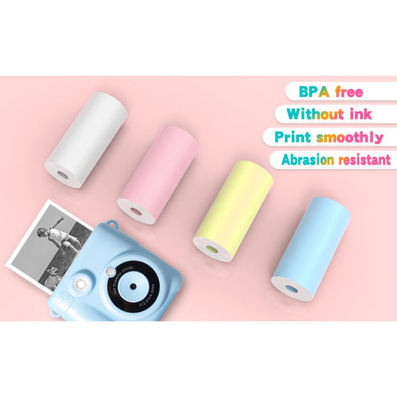 12 Rolls Instant Print Paper for Instant Camera Print-Thermal Print Refill Paper Rolls Photo Print HD Printing for Most Instant Camera,Accessories