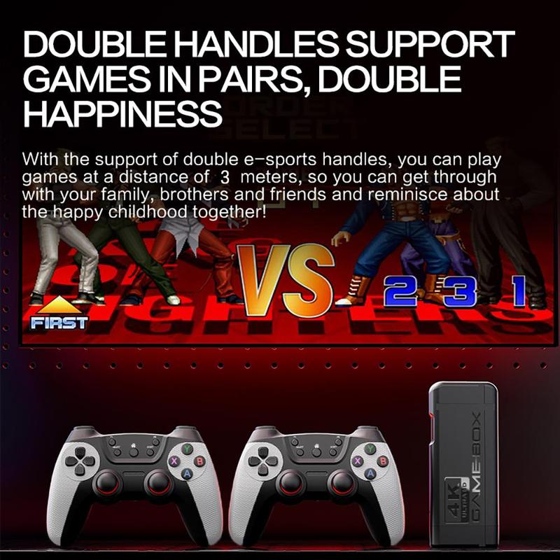 K9 Home TV Game Console, Wireless 2.4G Two Player Battle Simulator, 64G 15000 Game Console, Handheld Game Console, HDMI TV Game Console, Family Day Games, Halloween Gifts, Christmas Gifts, Holiday Gifts