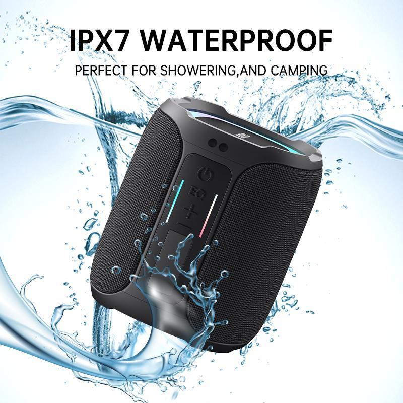 Kinglucky K50 A must-have portable wireless Bluetooth  waterproof speaker for holidays, IPX7 waterproof rating, long battery life, and high-power 3D stereo sound. Ideal for outdoor activities, gatherings, and travel, it also makes an excellent gift.