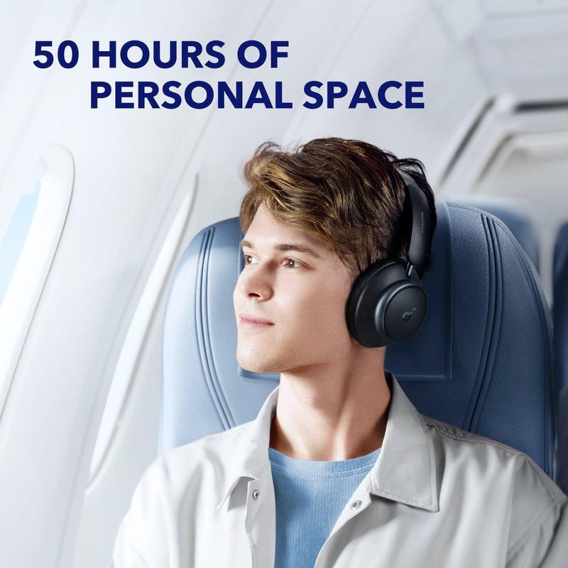 Soundcore by Anker Space Q45 Adaptive Active Noise Cancelling Headphones, Reduce Noise by Up to 98%, 50H Playtime, App Control, LDAC Hi-Res Wireless Audio, Comfortable Fit, Clear Calls, Bluetooth 5.3