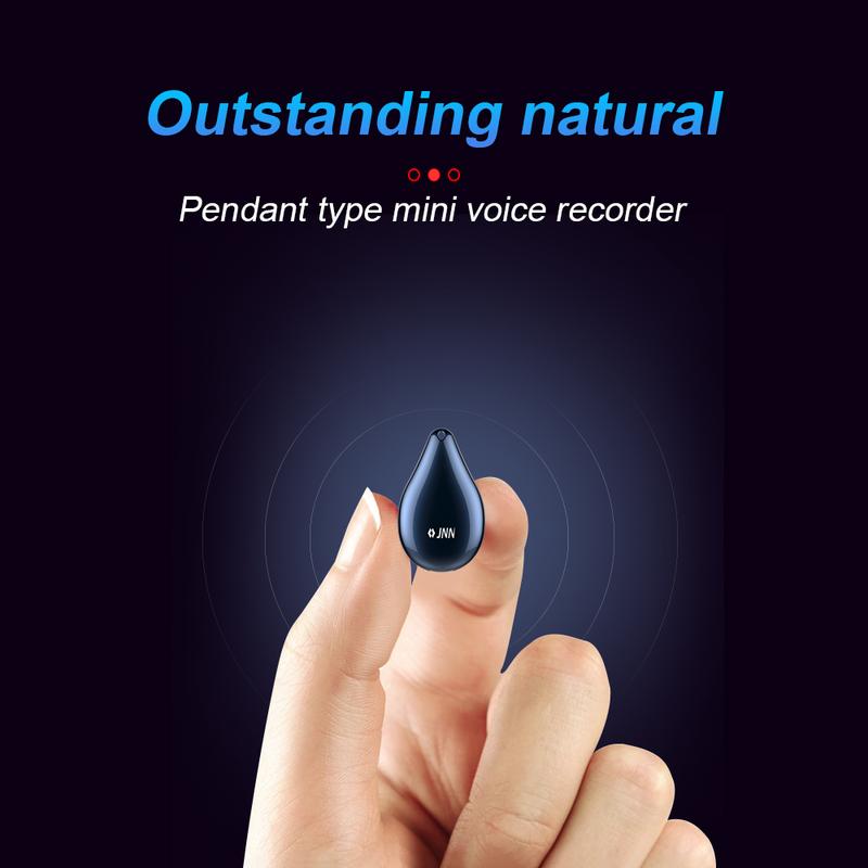 Water drop-shaped recorder, compact, portable, wearable, one-click high-definition recording, voice to document, supports interviews, meeting records, good concealment