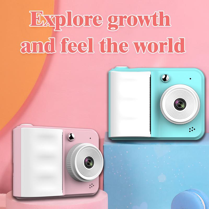 Instant Printing Camera, 2.4 Inch Large Screen Multifunctional APP Control Camera with Instant Printing, Fun Editing for Boys & Girls