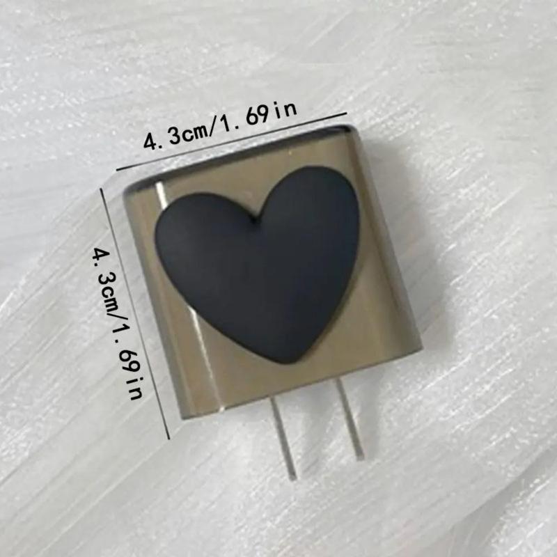 Heart Shaped Decor Pattern Charger & Data Cable Protector, Decorative Charger & Data Cable Protective Case, Phone Accessories for iPhone 18W & 20W Charger