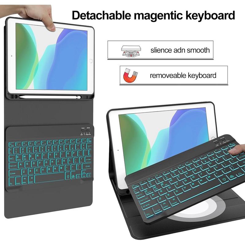 Keyboard Case with Pen Holder for iPad Pro iPad Air 5th & 4th iPad 10th Generation iPad 9th Gen 2021 8th 2020 7th 2019 iPad Air 3 iPad Pro 10.5