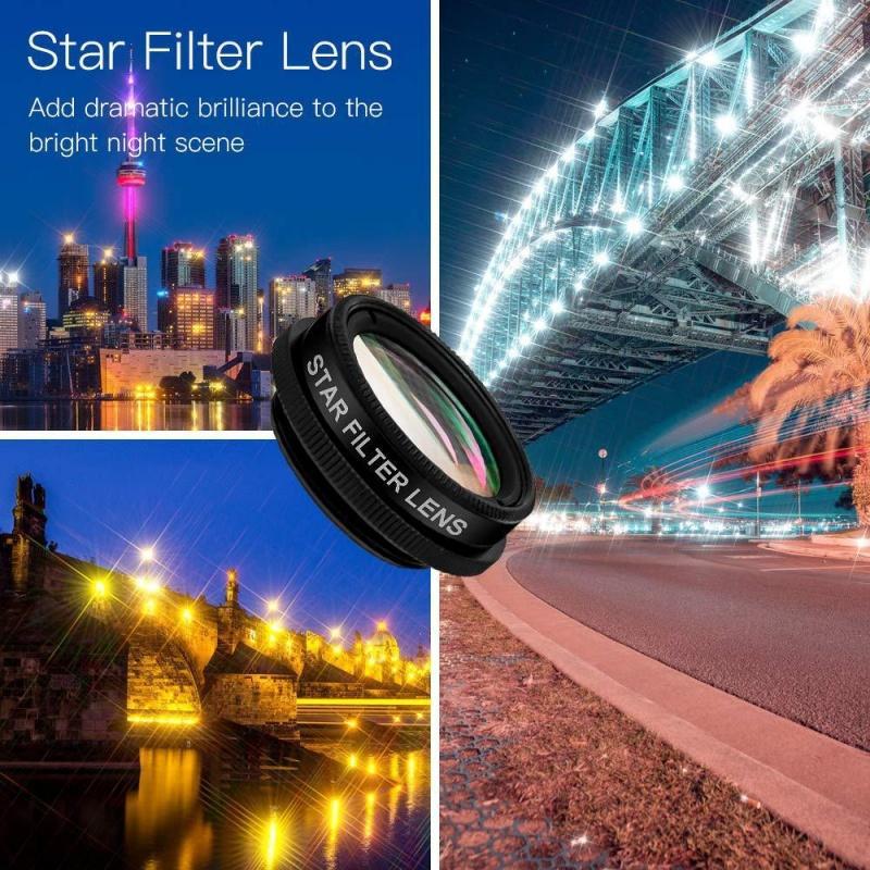 7 in 1 Phone Lens Kit, 1 Set Wide Angle Macro Fish Eye Lens, Mobile Phone Lens Attachment, Mobile Phone Accessories for iPhone & Android