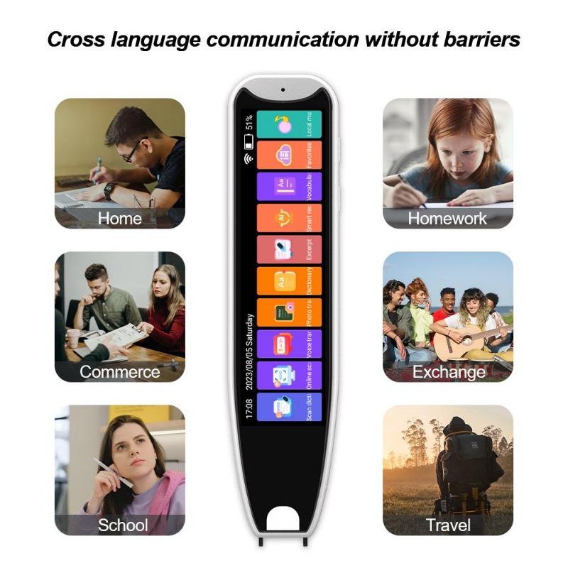 Christmas Gift, Upgraded screen,Translation Pen with Wifi,Versatile Translation Quick Check, Professional Translation Comparable To Professional Level 8 Translation Pen,134 Languages Two-way Intercom, Online Scanning Supports 60 Languages,large screen