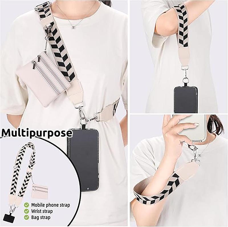 Fashion Mobile Phone Carrier with Adjustable Zipper Pocket, Fashion Accessories of The Wallet, The Strap with Diamond Pattern Decoration