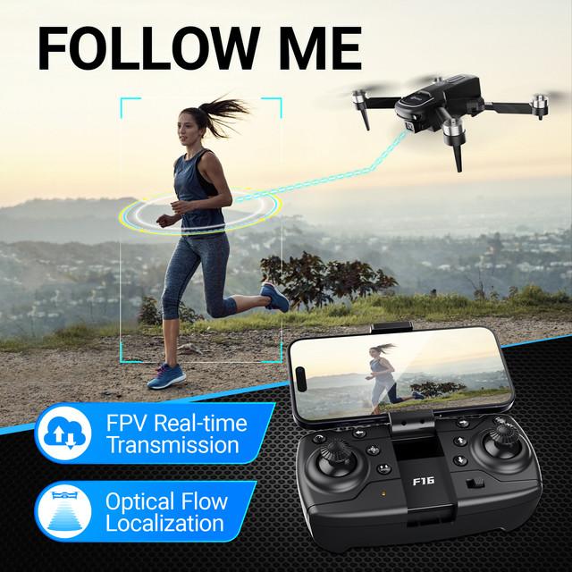 Contixo F16 RC Drone with 1080P Camera, Brushless Motor, 16 Min Flight, FPV, 360° Flips for Kids Adults Foldable dron Folding