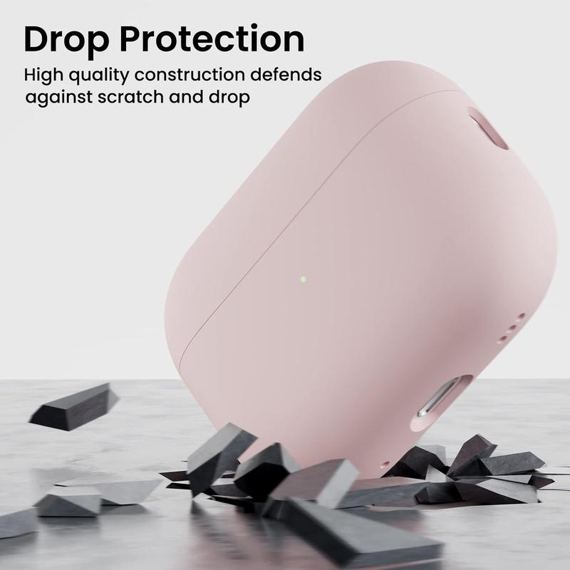 Compatible with AirPods Pro 2 Case 2022, Full Protective Soft Silicone for AirPods Pro 2nd Generation Case, Front LED Visible Skin Cover