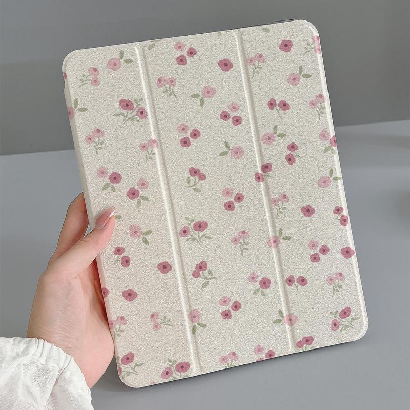 Floral Pattern Tablet Case with Pen Slot, Shockproof Tablet Protective Cover, Tablet Accessories Compatible with iPad mini 4th 5th 6th Air1 2 4 5th