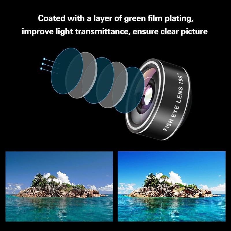 Phone Camera Lens (11 Lenses) Phone Lens Kit, Clip on Fisheye Macro Wide Angle Lens Attachment with Travel Case for  14 13 12 11 Xs X Pro Max  Android Smartphone