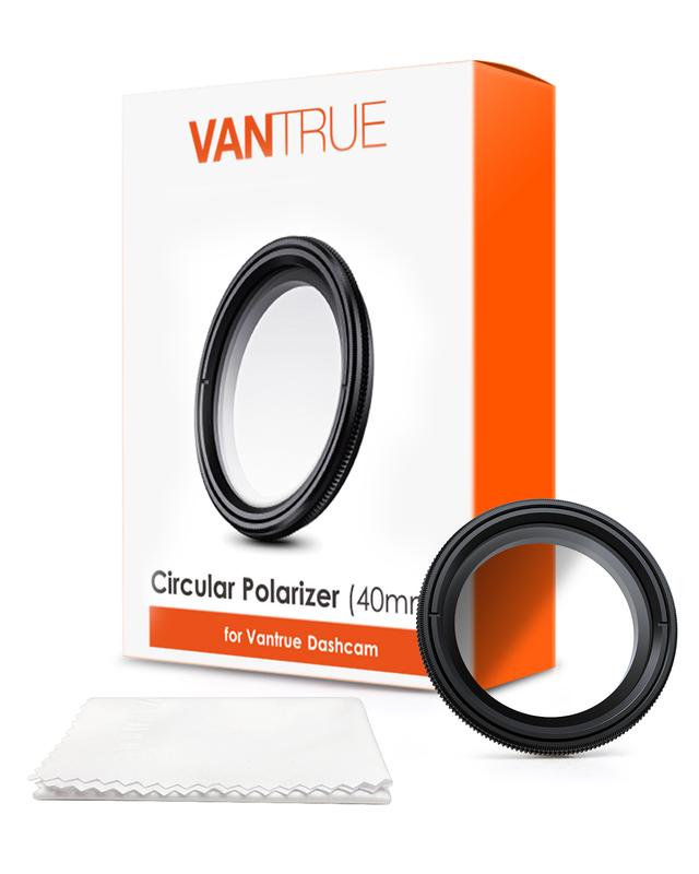 Vantrue 40mm Ultra-Slim CPL Circular Polarizer Filter for Vantrue E1, E2, E3, E1 Lite, S1 Pro, N4 Pro N5 Dash Cam, Reduce Glare and Reflection, Enhance Contrast  Camera