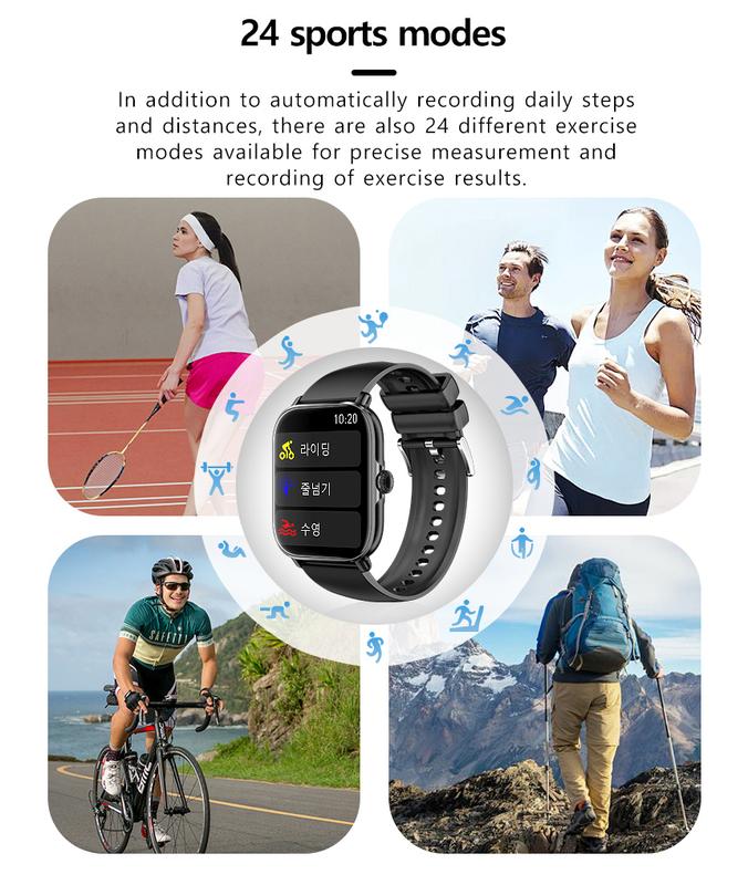  Wapik X3 smartwatch with high-definition calling function and large high-definition screen for daily health management heart rate and temperature change detection call notification exercise mode sleep detection SMS notification IP68 waterproofing