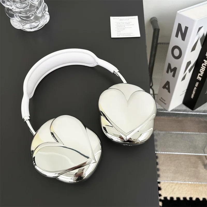 Luxury 3D Love Heart Electroplating Case for Apple Airpods Max Headphones